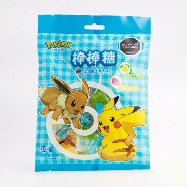 Colombinas Pokémon menta limón, maracuya salmarina con Vitamina C