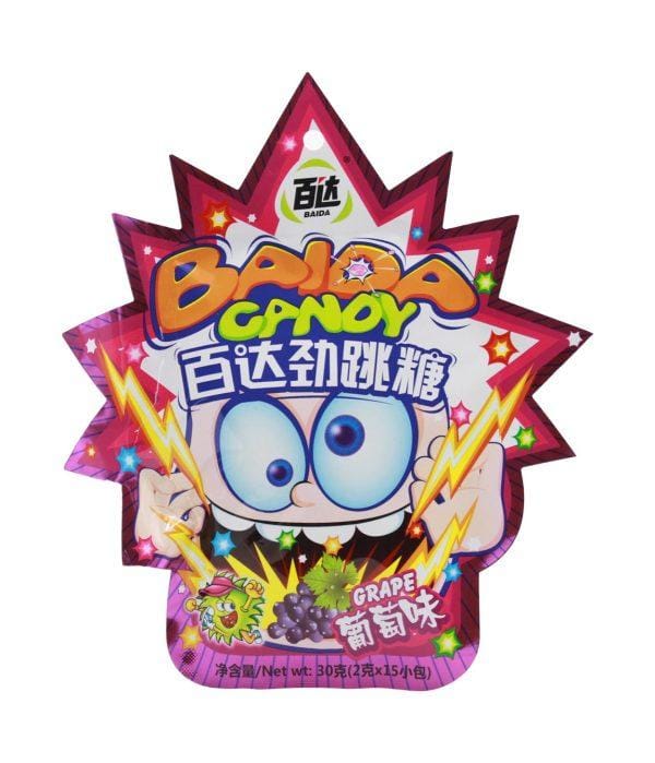 Dulce efervescente con sabor a uva