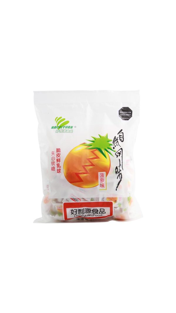 Caramelo blando de leche con sabor a piña