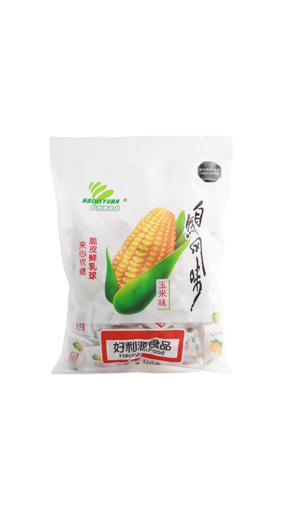 Caramelo blando de leche con sabor a maíz