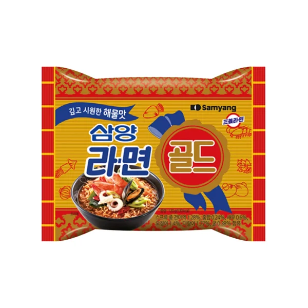 SAMYANG Ramen Gold Fideos, Vegetales y Mariscos