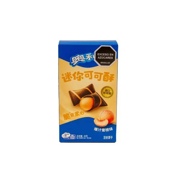 Cubos De Galleta De Chocolate Con Melocotón