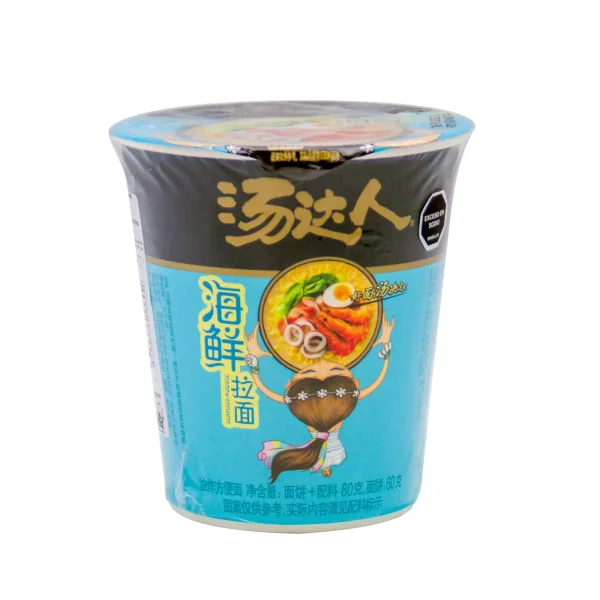 Fideos instantáneos con sabor a Mariscos en Barril