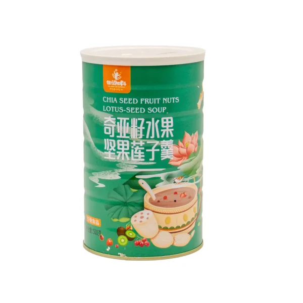 Almidón de Raíz de Loto con Semillas de Chia y Frutas