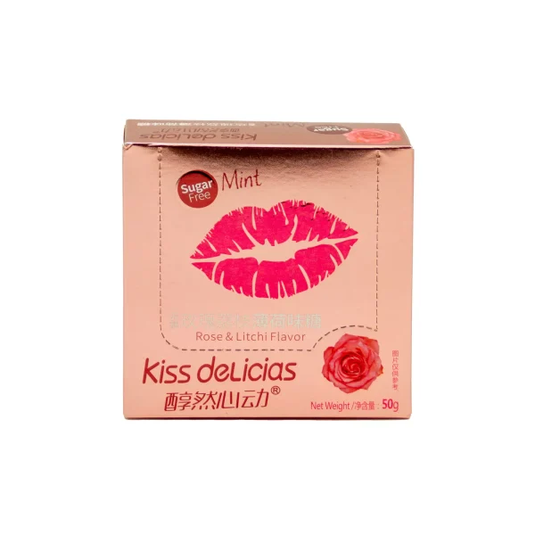Dulces Kiss de Menta Sabor Rosa y Lychee sin Azúcar