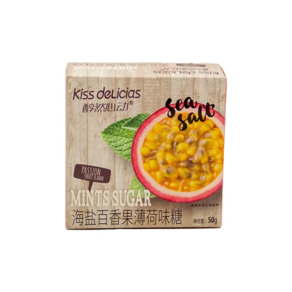 Dulces Kiss de Menta con Sabor Sal y Maracuyá
