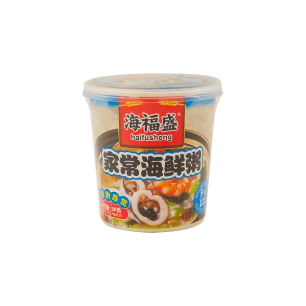 Sopa de arroz con marisco