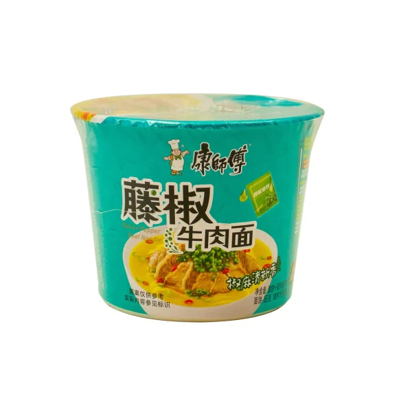 Ramen con Sabor a Carne y Pimiento Verde en Barril