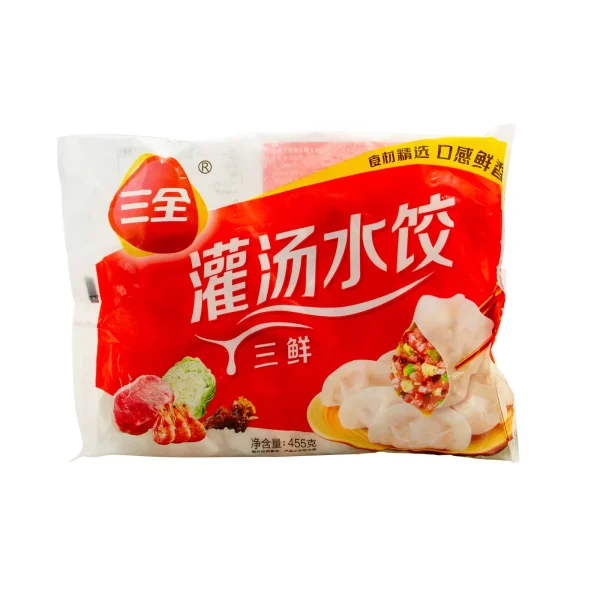 Dumplings Jiaozi de Tres Ingredientes Cerdo Camarón Vegetales Col China