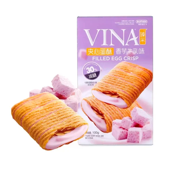 Pastel de Huevo Sabor Leche y Taro