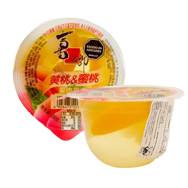 Gelatina Grande con Duraznos y Melocotones