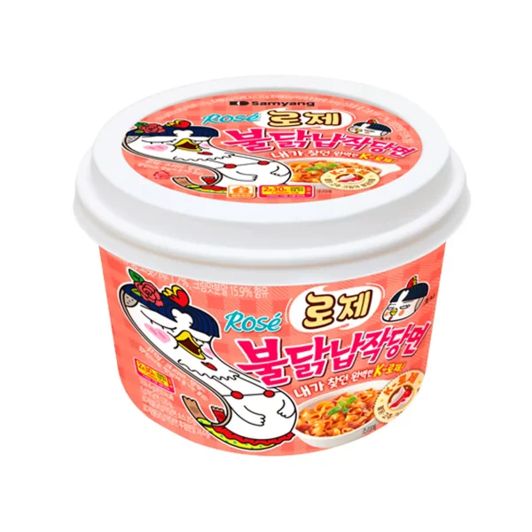 Fideos Celofán Plano Barril Buldak Rose