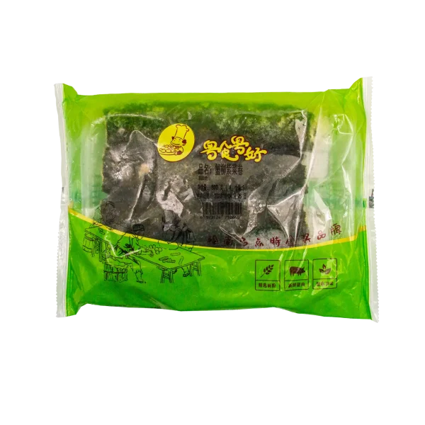 Rollo de Tira de Cangrejo con Algas Marinas