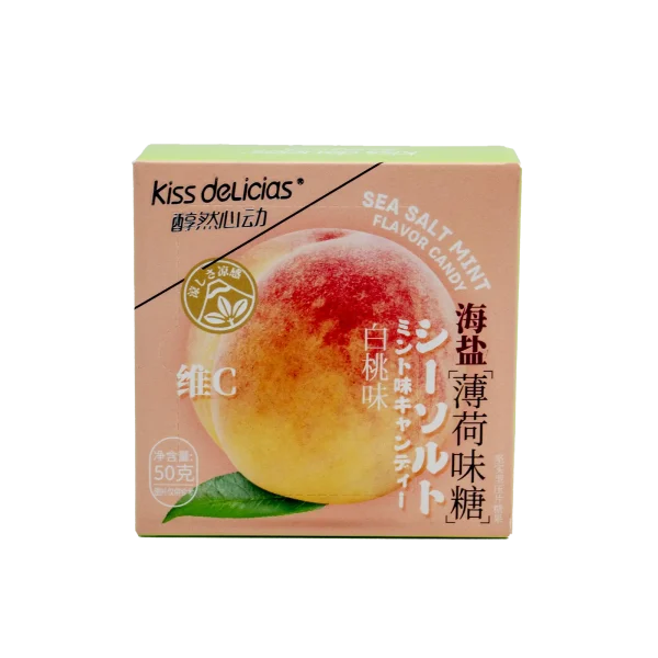 Caramelos de menta, sal y durazno