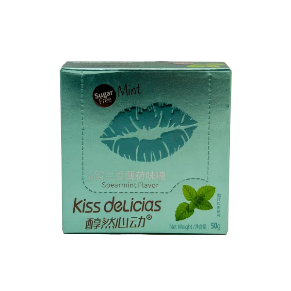醇然心动无糖青柠味薄荷糖<br><br>Dulces Kiss de menta hierbabuena sin azúcar