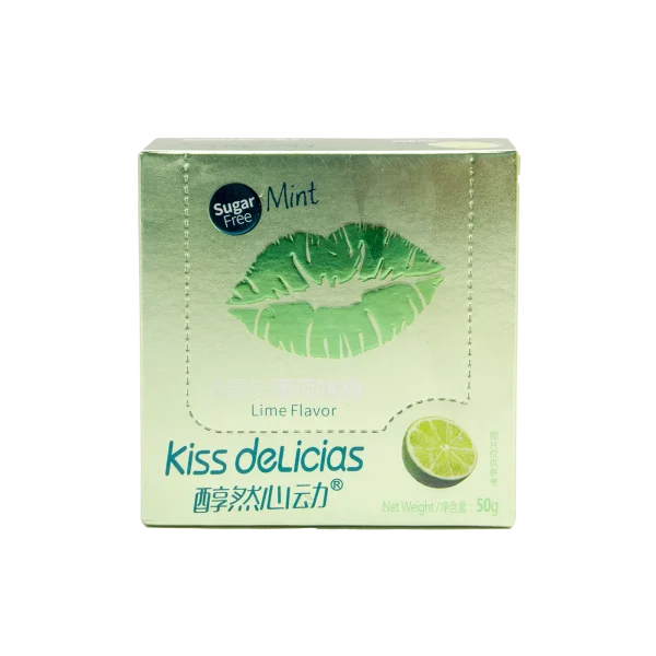 醇然心动无糖青柠味薄荷糖<br><br>Dulces Kiss de menta sabor a lima sin azúcar