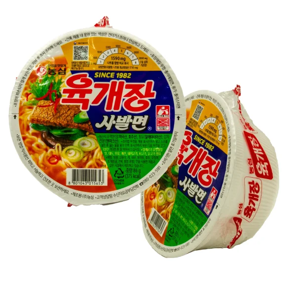 韩式桶装拉面辣牛肉条<br><br>Ramen Barril  Yukgaejang Tipico Coreano Tiras De Ternera Picante