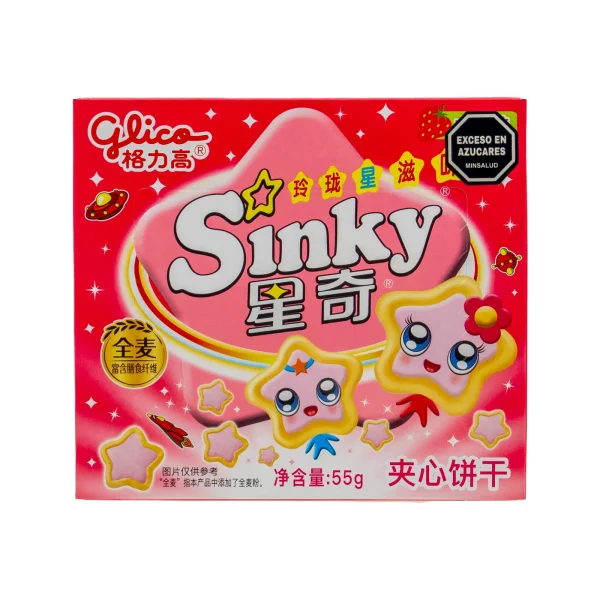 格力高星奇水果味<br><br>Galletas Sandwich sabor Fresa Sinky