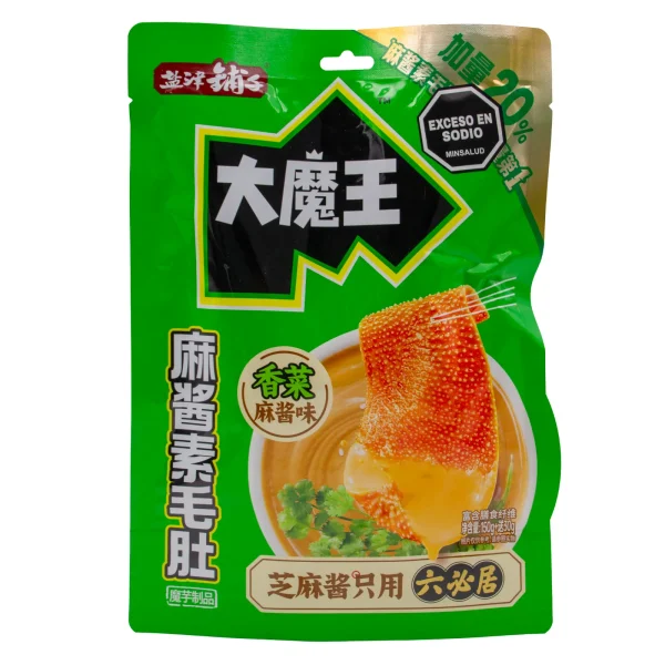 大魔王麻酱素毛肚香菜麻酱味<br><br>Konjac con Salsa de Sésamo y Cilantro