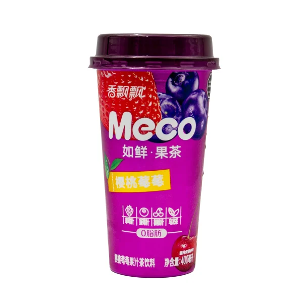 香飘飘Meco果茶樱桃莓莓味<br><br>Bebida de Té con Sabor a Cereza y Fresa